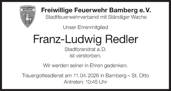Anzeige von Franz-Ludwig Redler von MGO