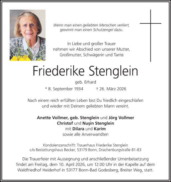 Anzeige von Friederike Stenglein von MGO