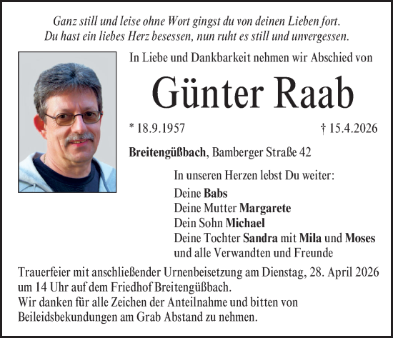 Anzeige von Günter Raab von MGO