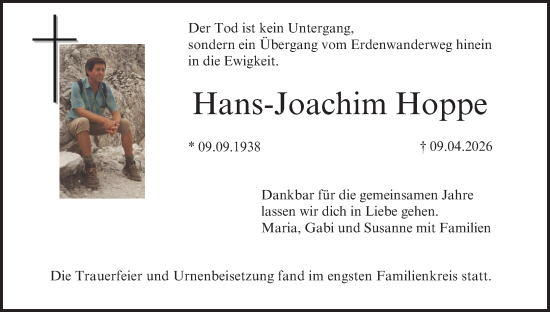 Anzeige von Hans-Joachim Hoppe von MGO