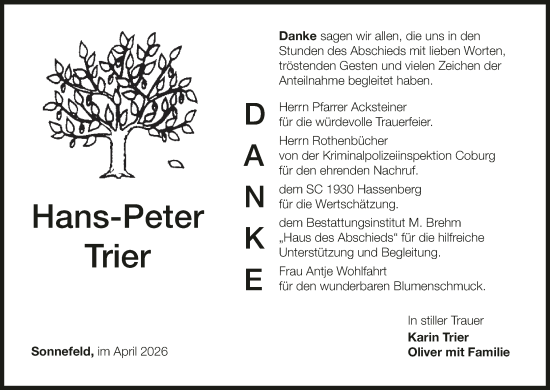 Anzeige von Hans-Peter Trier von MGO