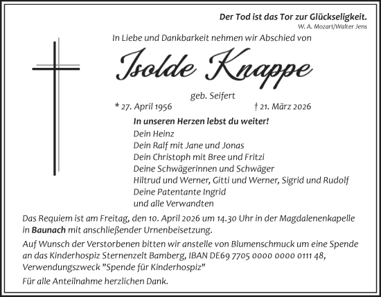 Anzeige von Isolde Kauappe von MGO
