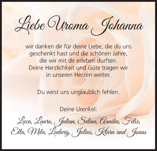 Anzeige von Johanna  von MGO