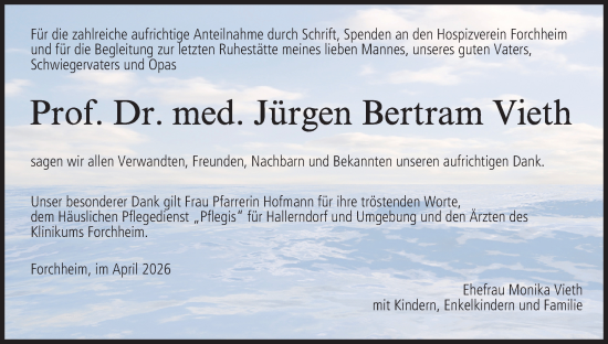 Anzeige von Jürgen Bertram Vieth von MGO