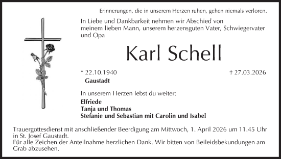 Anzeige von Karl Schell von MGO