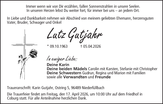 Anzeige von Lutz Gutjahr von MGO