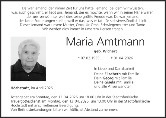 Anzeige von Maria Amtmann von MGO
