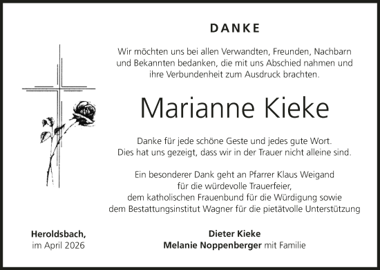 Anzeige von Marianne Kieke von MGO