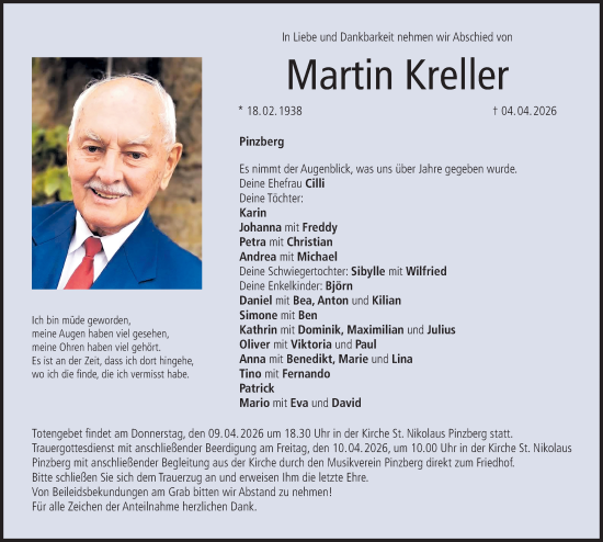 Anzeige von Martin Kreller von MGO