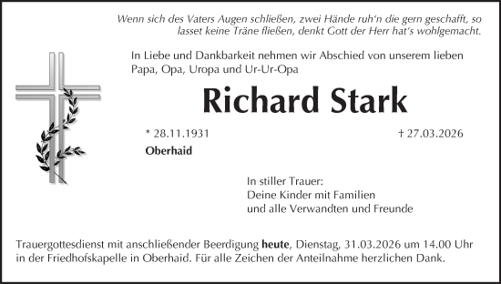 Anzeige von Richard Stark von MGO
