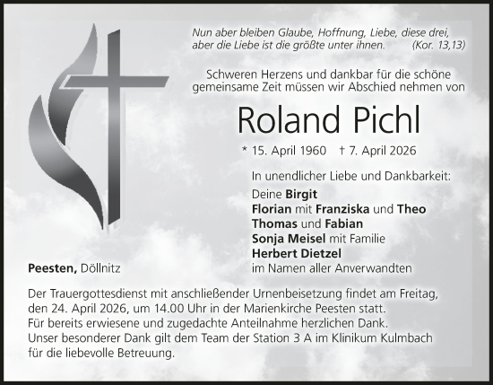 Anzeige von Roland Pichl von MGO