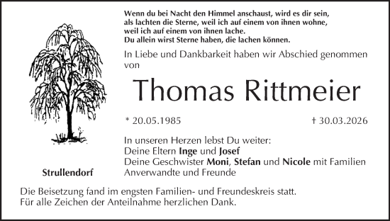 Anzeige von Thomas Rittmeier von MGO