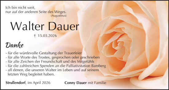 Anzeige von Walter Dauer von MGO