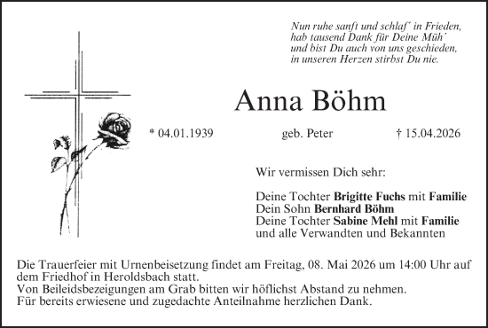 Anzeige von Anna Böhm von MGO