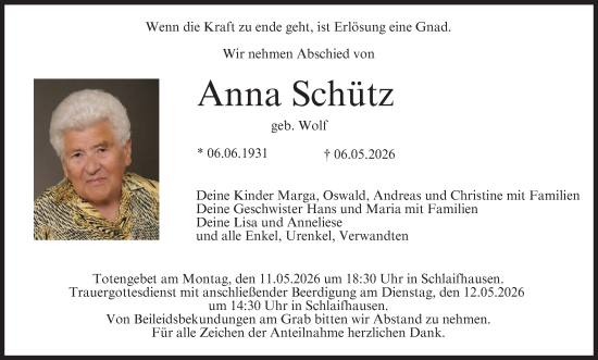Anzeige von Anna Schütz von MGO