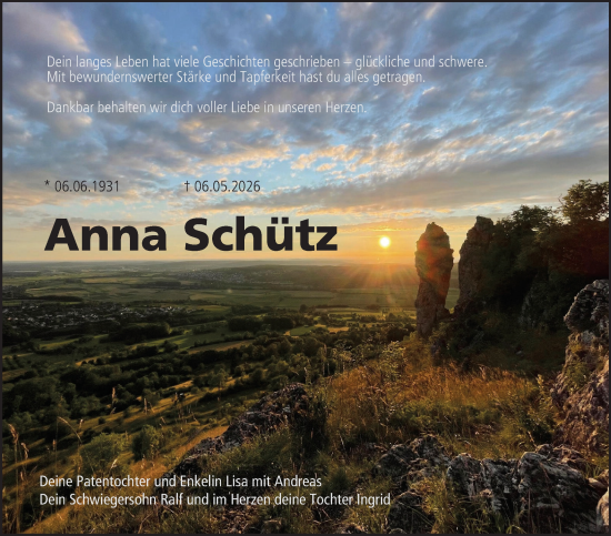 Anzeige von Anna Schütz von MGO