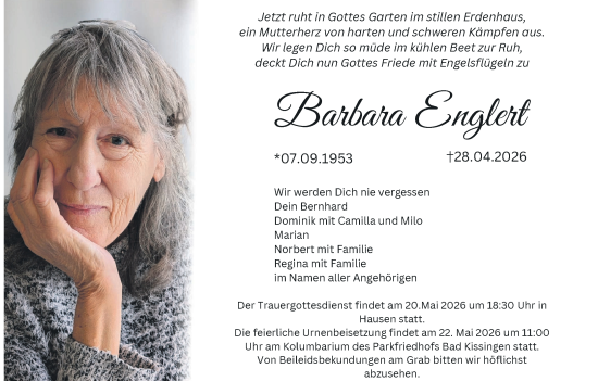 Anzeige von Barbara Englert von MGO
