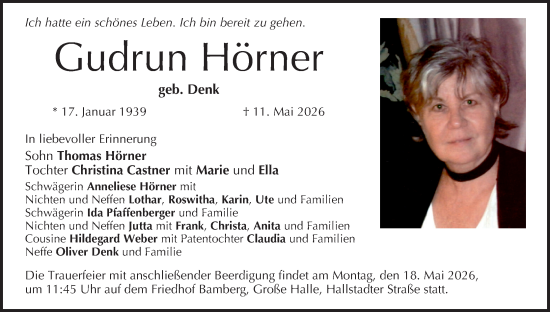 Anzeige von Gudrun Hörner von MGO