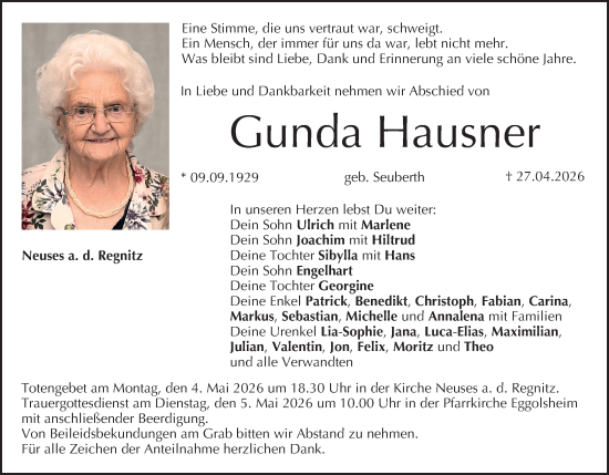 Anzeige von Gunda Hausner von MGO