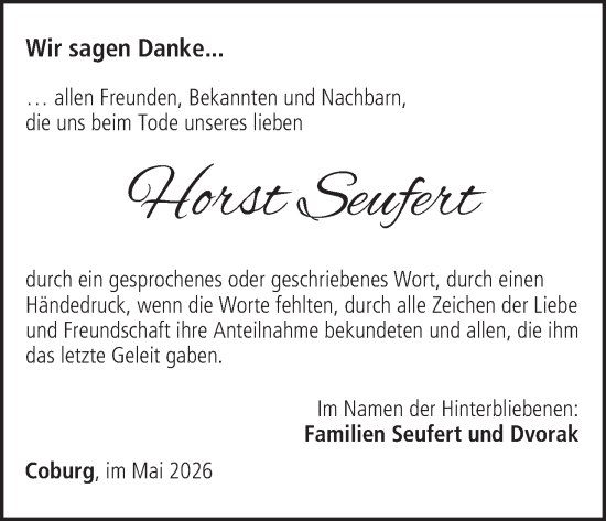 Anzeige von Horst Seufert von MGO