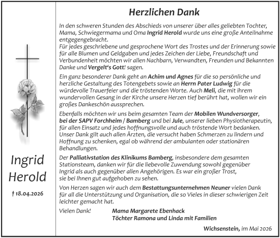 Anzeige von Ingrid Herold von MGO
