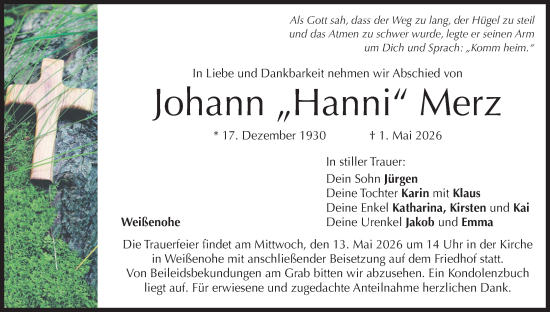 Anzeige von Johann Merz von MGO