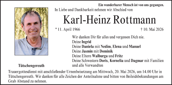 Anzeige von Karl-Heinz Rottmann von MGO