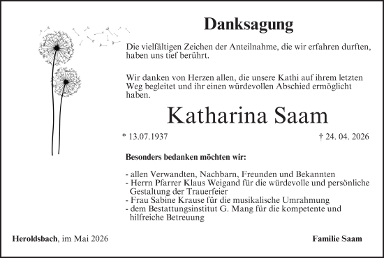 Anzeige von Katharina Saam von MGO