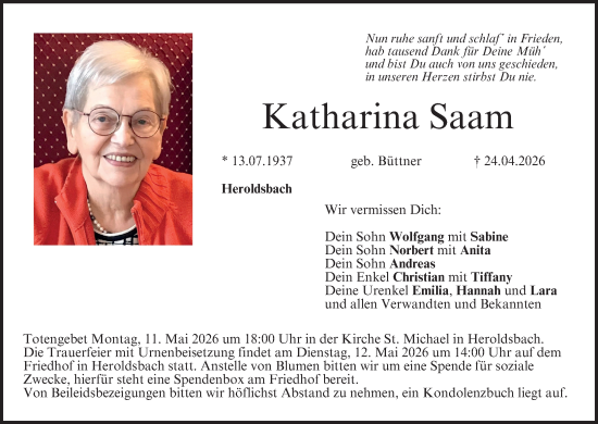 Anzeige von Katharina Saam von MGO