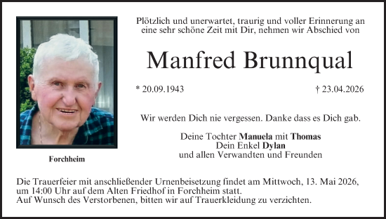 Anzeige von Manfred Brunnqual von MGO
