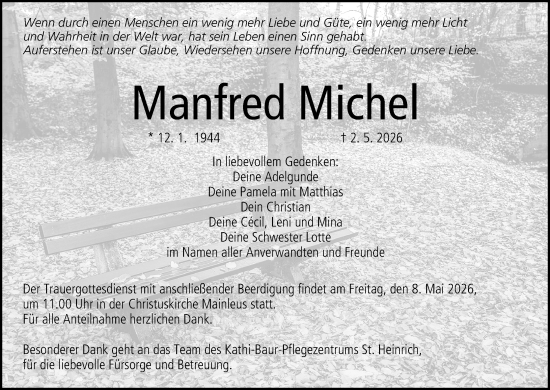 Anzeige von Manfred Michel von MGO