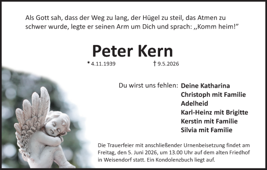 Anzeige von Peter Kern von MGO