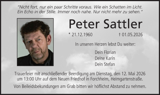 Anzeige von Peter Sattler von MGO