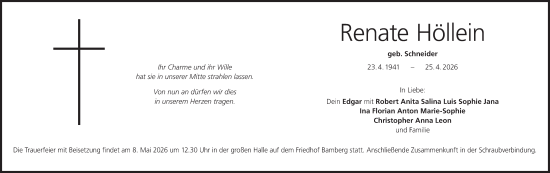 Anzeige von Renate Höllein von MGO