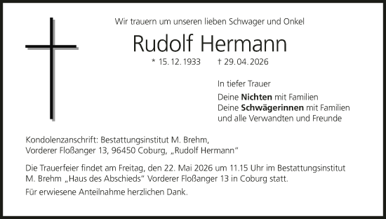 Anzeige von Rudolf Hermann von MGO