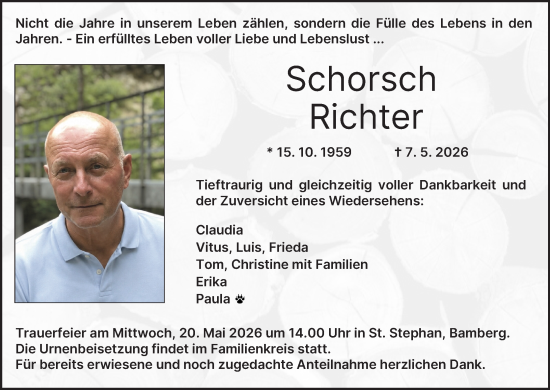 Anzeige von Schorsch Richter von MGO