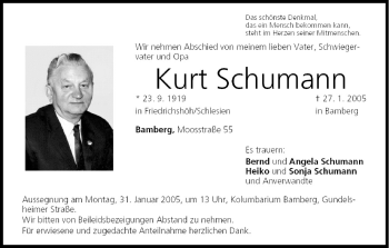 Anzeige von Kurt Schumann von MGO