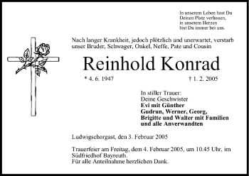 Anzeige von Reinhold Konrad von MGO