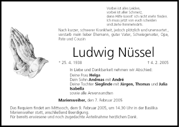 Anzeige von Ludwig Nüssel von MGO