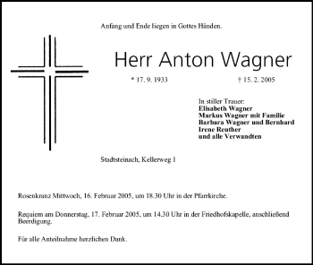 Anzeige von Anton Wagner von MGO