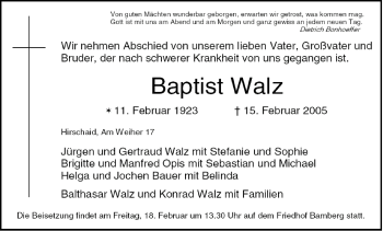 Anzeige von Baptist Walz von MGO