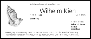 Anzeige von Wilhelm Kien von MGO