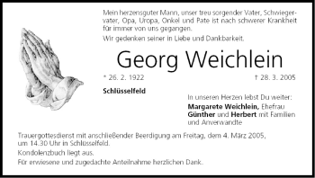 Anzeige von Georg Weichlein von MGO