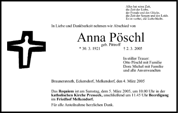 Anzeige von Anna Pöschl von MGO
