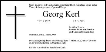Anzeige von Georg Kerl von MGO