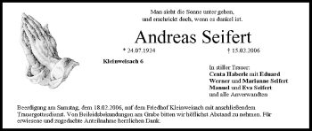 Anzeige von Andreas Seifert von MGO