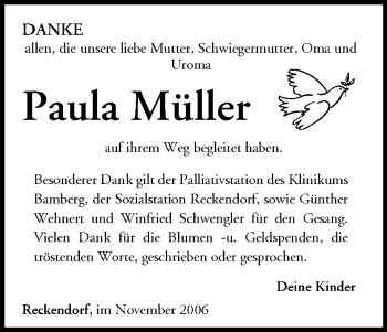 Anzeige von Paula Müller von MGO