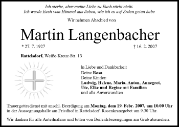 Anzeige von Martin Langenbacher von MGO