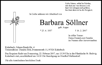 Anzeige von Barbara Söllner von MGO