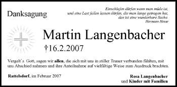 Anzeige von Martin Langenbacher von MGO